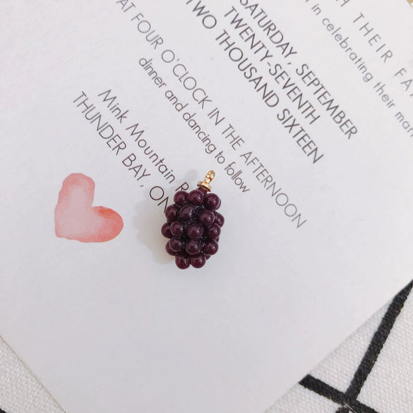 Wholesale Plastic Resin Mini Fruit Shape Pendant Jewelry Accessories