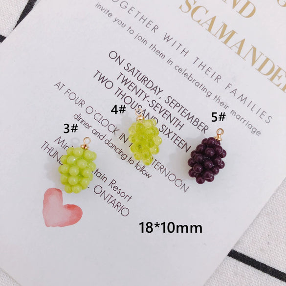 Wholesale Plastic Resin Mini Fruit Shape Pendant Jewelry Accessories