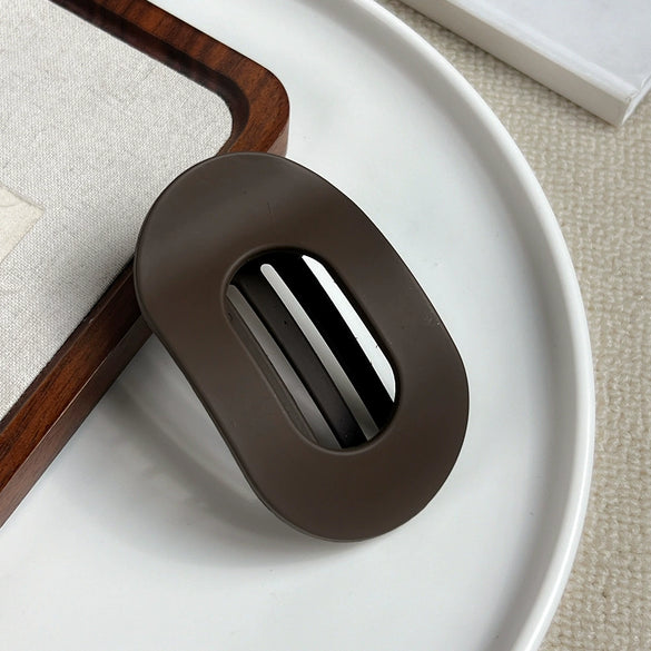 Wholesale Plastic Resin Simple Geometric Oval Duckbill Hair Clip With Baking Paint