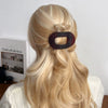 Wholesale Plastic Resin Simple Geometric Oval Duckbill Hair Clip With Baking Paint