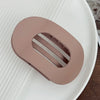 Wholesale Plastic Resin Simple Geometric Oval Duckbill Hair Clip With Baking Paint