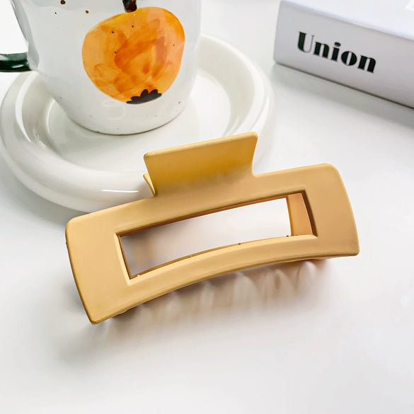 Wholesale Plastic Resin Simple Retro Hollow Square Handmade Women's Hair Grip Hair Accessories