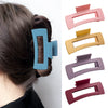 Wholesale Plastic Resin Simple Retro Hollow Square Handmade Women's Hair Grip Hair Accessories