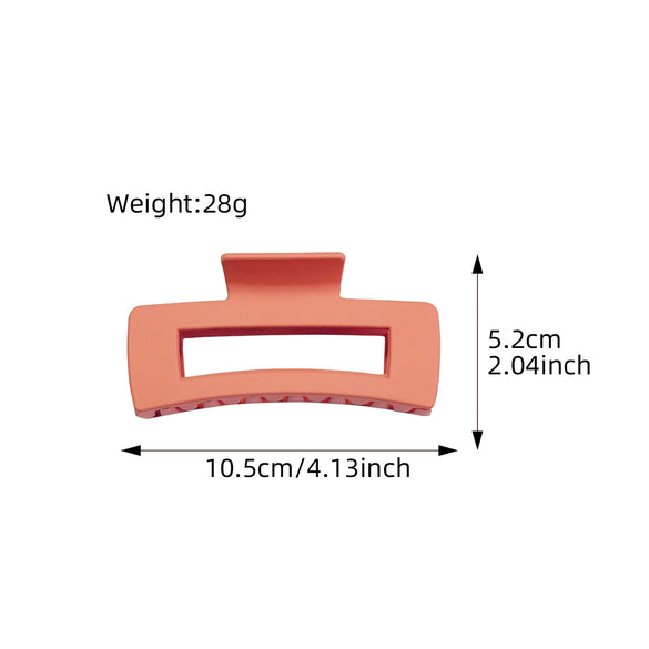 Wholesale Plastic Resin Simple Retro Hollow Square Handmade Women's Hair Grip Hair Accessories