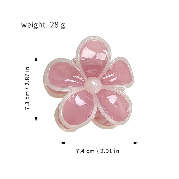 Wholesale Plastic Resin Small Fresh Frangipani Baking Paint Hair Clip For Girls