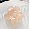 Wholesale Plastic Resin Small Fresh Frangipani Baking Paint Hair Clip For Girls