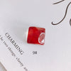 Wholesale Plastic Resin Square Asymmetrical Concave And Convex Water Ripple Sparkling Earring Patch Mobile Phone Case Accessories