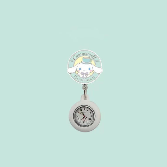 Wholesale Plastic Retractable Nurse Watch Cartoon Style Round Dial Luminous