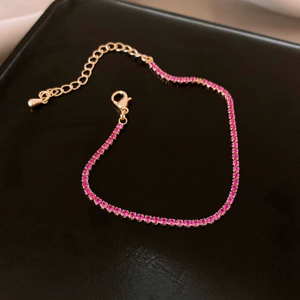 Wholesale Plastic Zircon Horseshoe Buckle Geometric Minimalist Bracelet