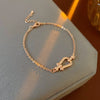 Wholesale Plastic Zircon Horseshoe Buckle Geometric Minimalist Bracelet