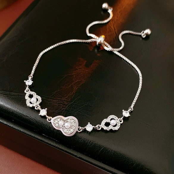 Wholesale Plastic Zircon Horseshoe Buckle Geometric Minimalist Bracelet