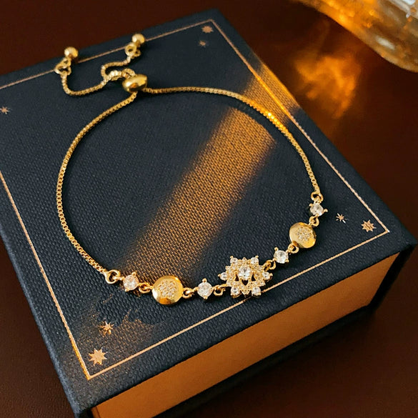 Wholesale Plastic Zircon Horseshoe Buckle Geometric Minimalist Bracelet