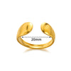 Wholesale Plated Stainless Steel Geometric Multi Layer Open Irregular Ring For Women And Unisex