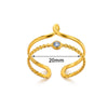 Wholesale Plated Stainless Steel Geometric Multi Layer Open Irregular Ring For Women And Unisex
