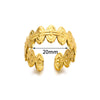 Wholesale Plated Stainless Steel Geometric Multi Layer Open Irregular Ring For Women And Unisex