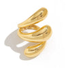 Wholesale Platinum Exaggerated Smooth Hug Water Drop Spring Bracelet For Women With Geometric Style And Electroplating Treatment