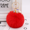 Wholesale Plush Alloy Unicorn Fur Ball Keychain With Colorful Stripes