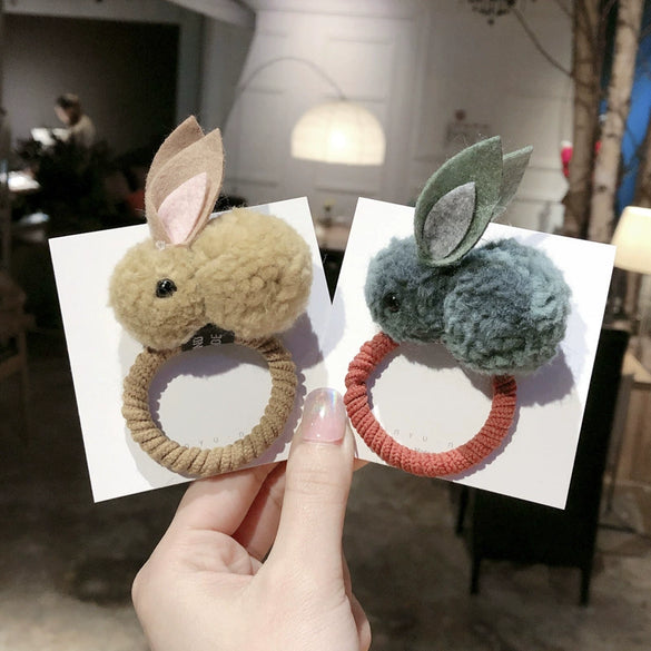 Wholesale Plush Animal Rabbit Hair Accessories Handmade For Children