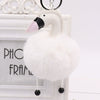 Wholesale Plush Cute White Swan Fur Ball Keychain Pendant