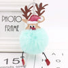Wholesale Plush Fawn Fur Ball Elk Christmas Keychain Bag Pendant
