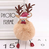 Wholesale Plush Fawn Fur Ball Elk Christmas Keychain Bag Pendant