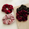 Wholesale Plush Flannel Handmade Star Shaped High Elastic Hair Rings For Autumn And Winter