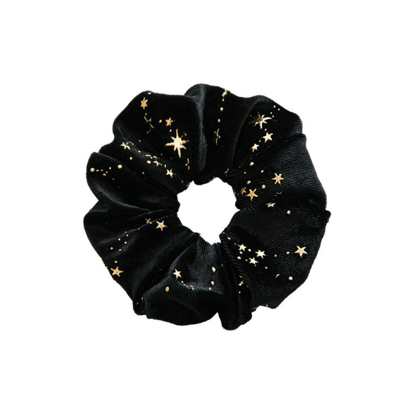 Wholesale Plush Flannel Handmade Star Shaped High Elastic Hair Rings For Autumn And Winter