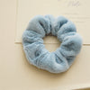 Wholesale Plush Hair Accessories For Women Handmade Rabbit Fur And Fabric Hair Rings Hair Flowers