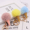 Wholesale Plush Imitation Rex Rabbit Fur Ice Cream Cone Key Chain Pendant