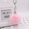 Wholesale Plush Mermaid Fish Scale Fur Ball Key Chain Modern Art Style Bag And Car Pendant