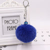 Wholesale Plush Mermaid Fish Scale Fur Ball Key Chain Modern Art Style Bag And Car Pendant