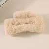 Wholesale Plush Minimalist Geometric Handmade Women's Hair Grab Clip Hair Accessories Headwear