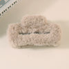Wholesale Plush Minimalist Geometric Handmade Women's Hair Grab Clip Hair Accessories Headwear
