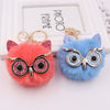 Wholesale Plush Owl Keychain With Imitation Rabbit Fur Ball Cute Style For Bag Or Car Pendant