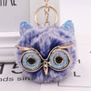 Wholesale Plush Owl Keychain With Imitation Rabbit Fur Ball Cute Style For Bag Or Car Pendant