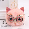 Wholesale Plush Owl Keychain With Imitation Rabbit Fur Ball Cute Style For Bag Or Car Pendant