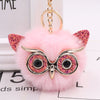 Wholesale Plush Owl Keychain With Imitation Rabbit Fur Ball Cute Style For Bag Or Car Pendant