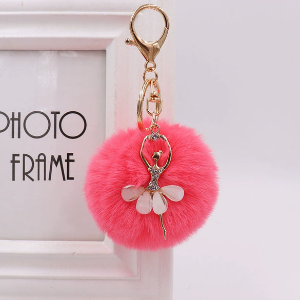 Wholesale Plush Rhinestone Little Angel Keychain For Women