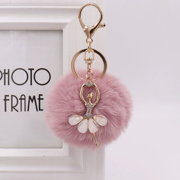 Wholesale Plush Rhinestone Little Angel Keychain For Women