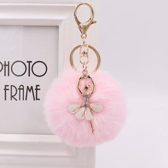 Wholesale Plush Rhinestone Little Angel Keychain For Women