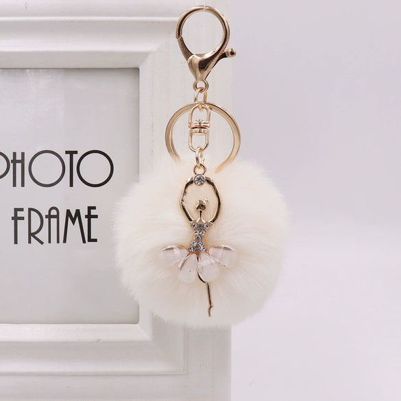 Wholesale Plush Rhinestone Little Angel Keychain For Women
