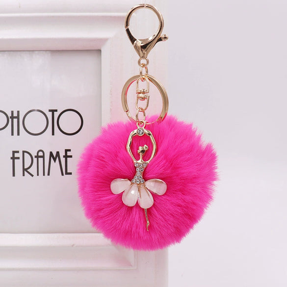 Wholesale Plush Rhinestone Little Angel Keychain For Women