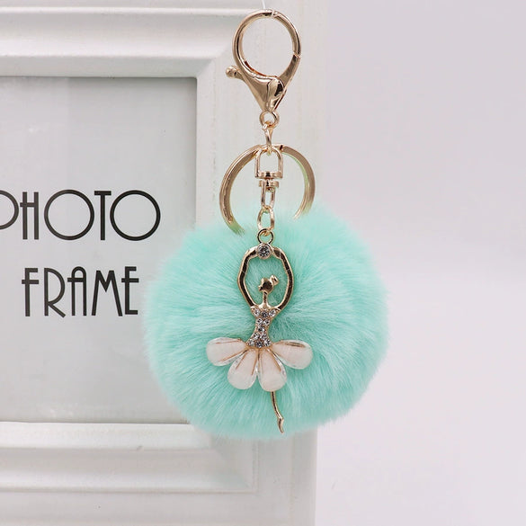 Wholesale Plush Rhinestone Little Angel Keychain For Women