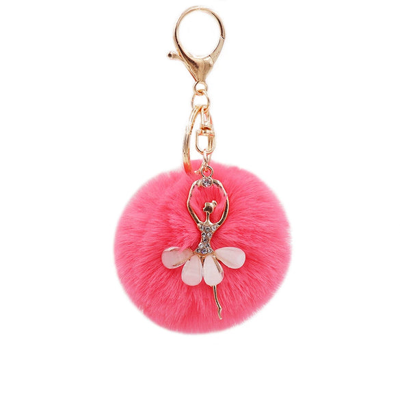 Wholesale Plush Rhinestone Little Angel Keychain For Women