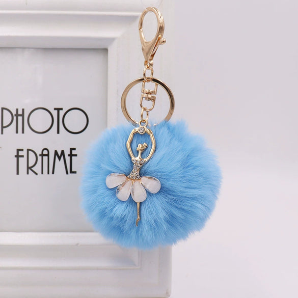 Wholesale Plush Rhinestone Little Angel Keychain For Women