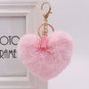 Wholesale Plush Tassel Love Key Chain For Car And Bag