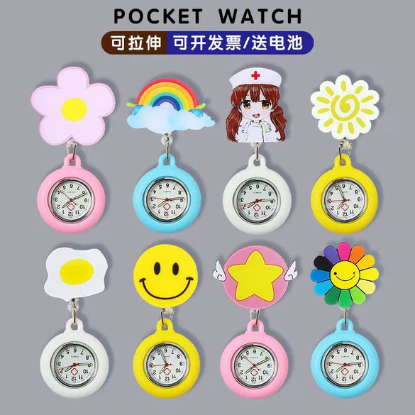 Wholesale Pocket Watch Plastic Silicone Cartoon Round Dial