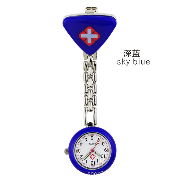 Wholesale Pocket Watch Women's Alloy Case Stainless Steel Strap Triangle Medical Style Quartz