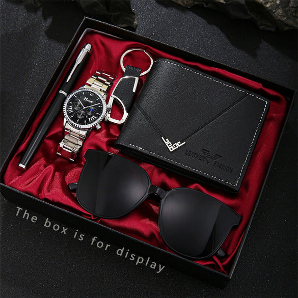 Wholesale Pointer Gear Dial Pen Watch Alloy And Stainless Steel Material Round Dial Sport Style Horseshoe Buckle For Men