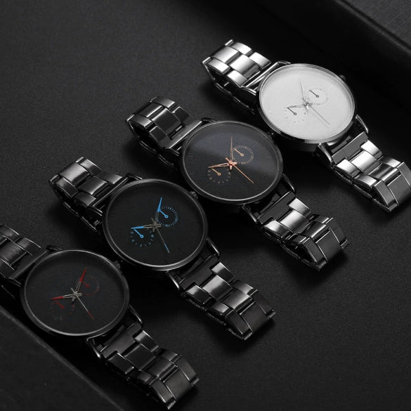 Wholesale Popular Fashion Men's Quartz Watch With Metal Band And Round Dial